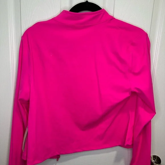 Buffbunny Phantom Waist Hot Pink Hibiscus Zip-Front Jacket XXL - Picture 6 of 9